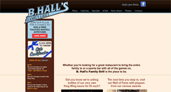 Desktop Screenshot of bhallsrestaurant.com